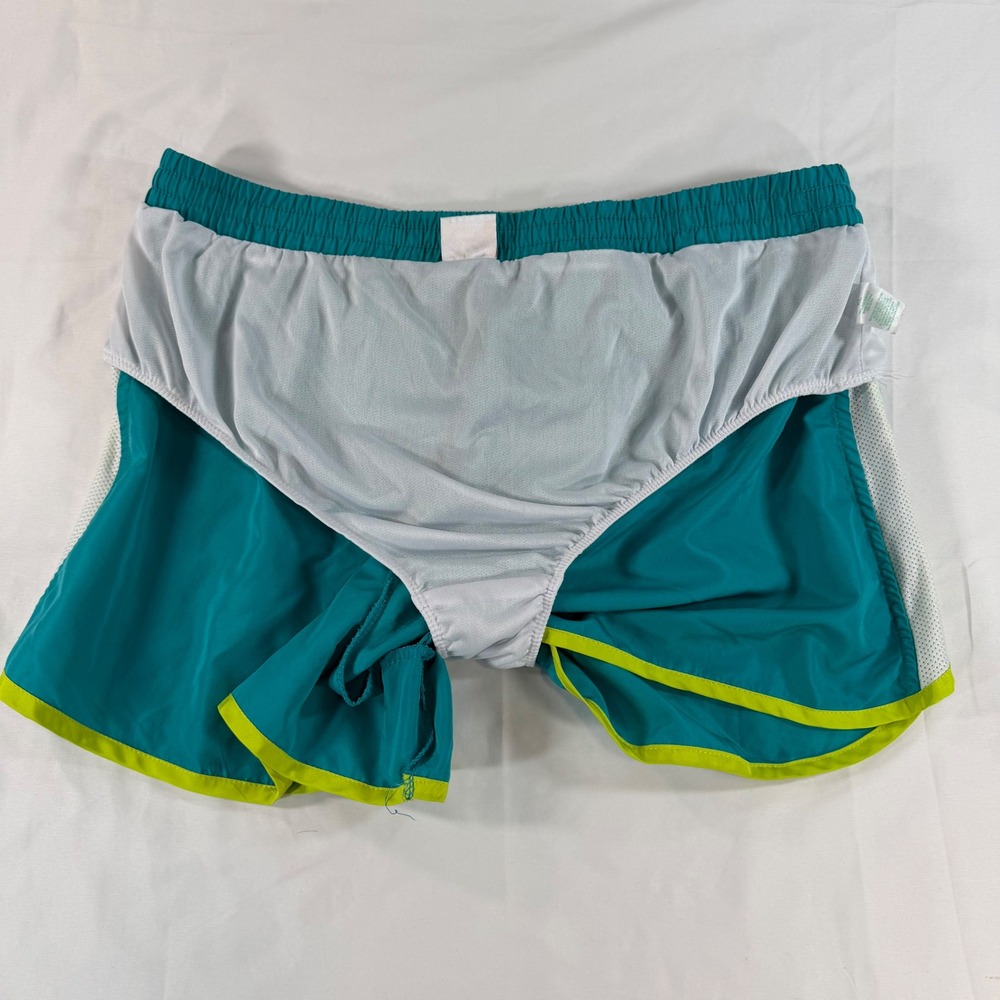 Energy Zone Performance Womens XL Teal Neon Green Running Shorts Mesh Liner 3in‎ - Picture 5 of 9